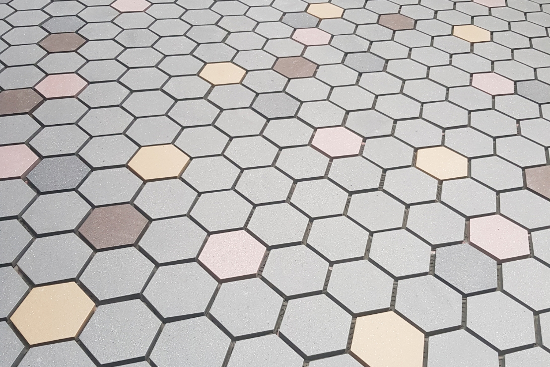 窯燒花崗石小六角磚-戶外地磚
